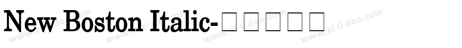 New Boston Italic字体转换